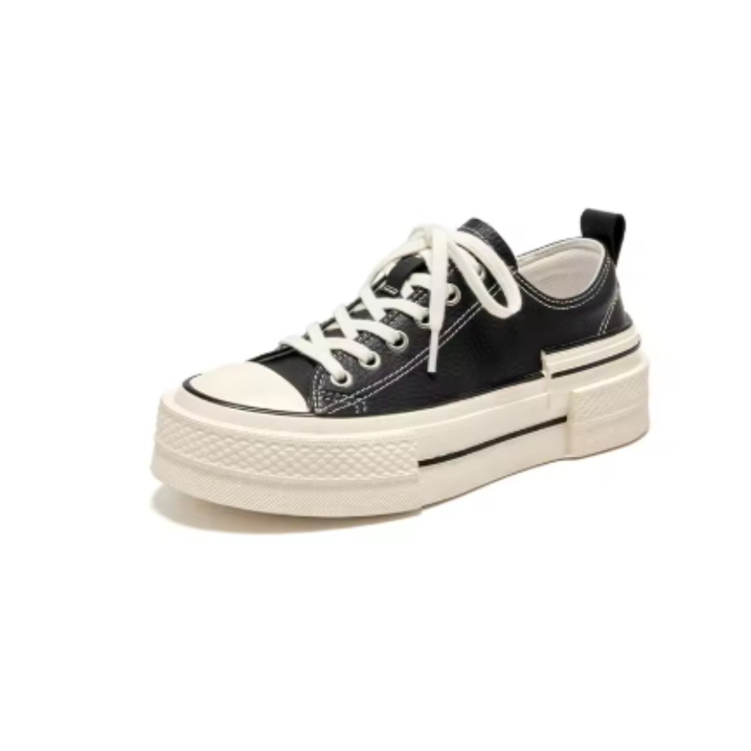 Chaussures en Toile Fait Main pour Femme en Cuir Véritable