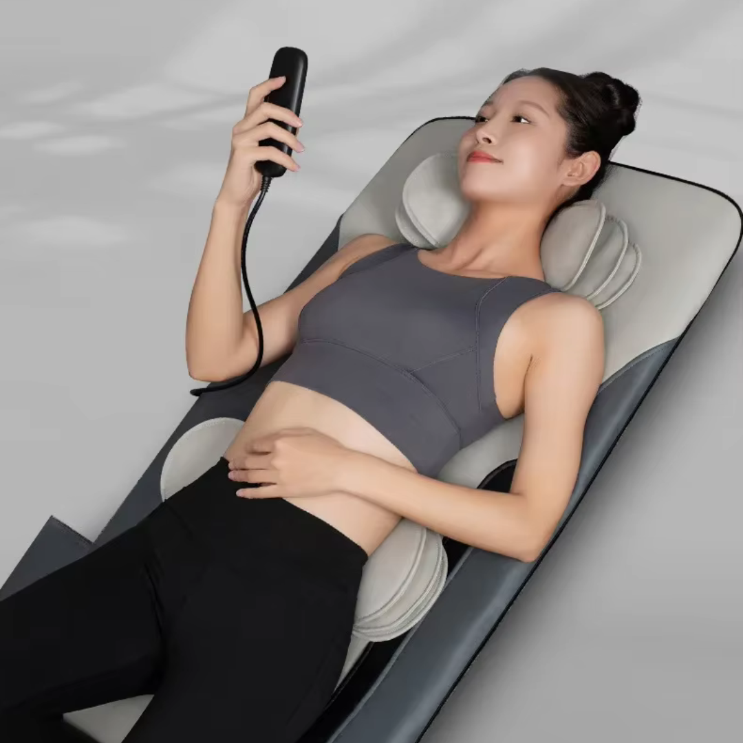 Matelas de Massage Électrique pour Tout le Corps avec Coussin d’Air